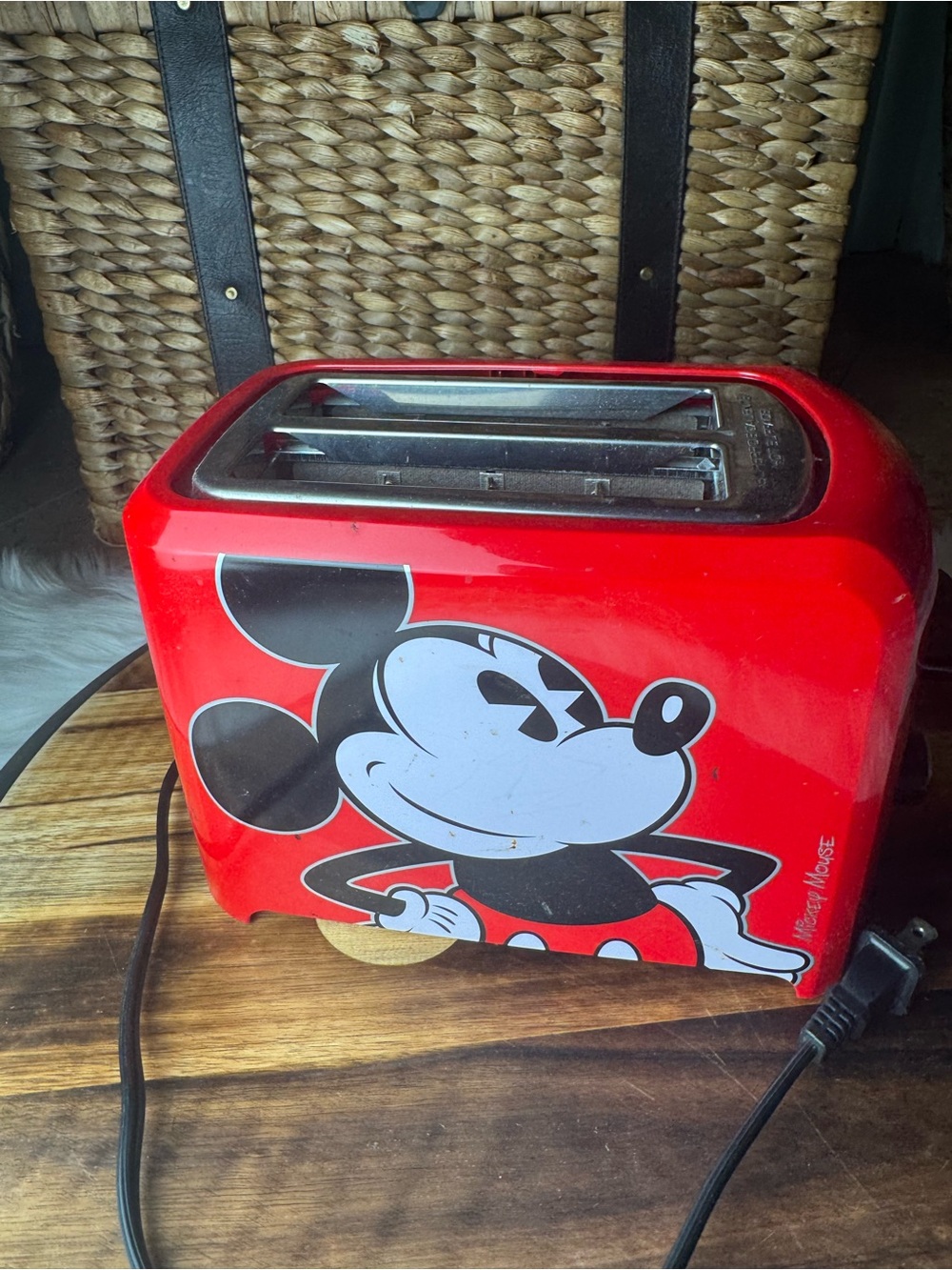 Disney Red Mickey Mouse 2-Slice Toaster